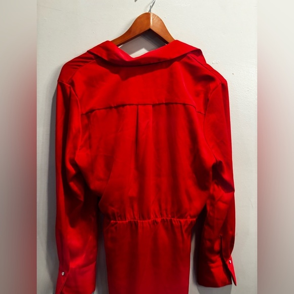 House of Harlow 1960 Red Satin Long Sleeve mini cocktail Christmas holiday - Picture 15 of 15